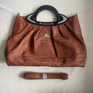 Burberry Brown Tan Shoulder Bag Purse